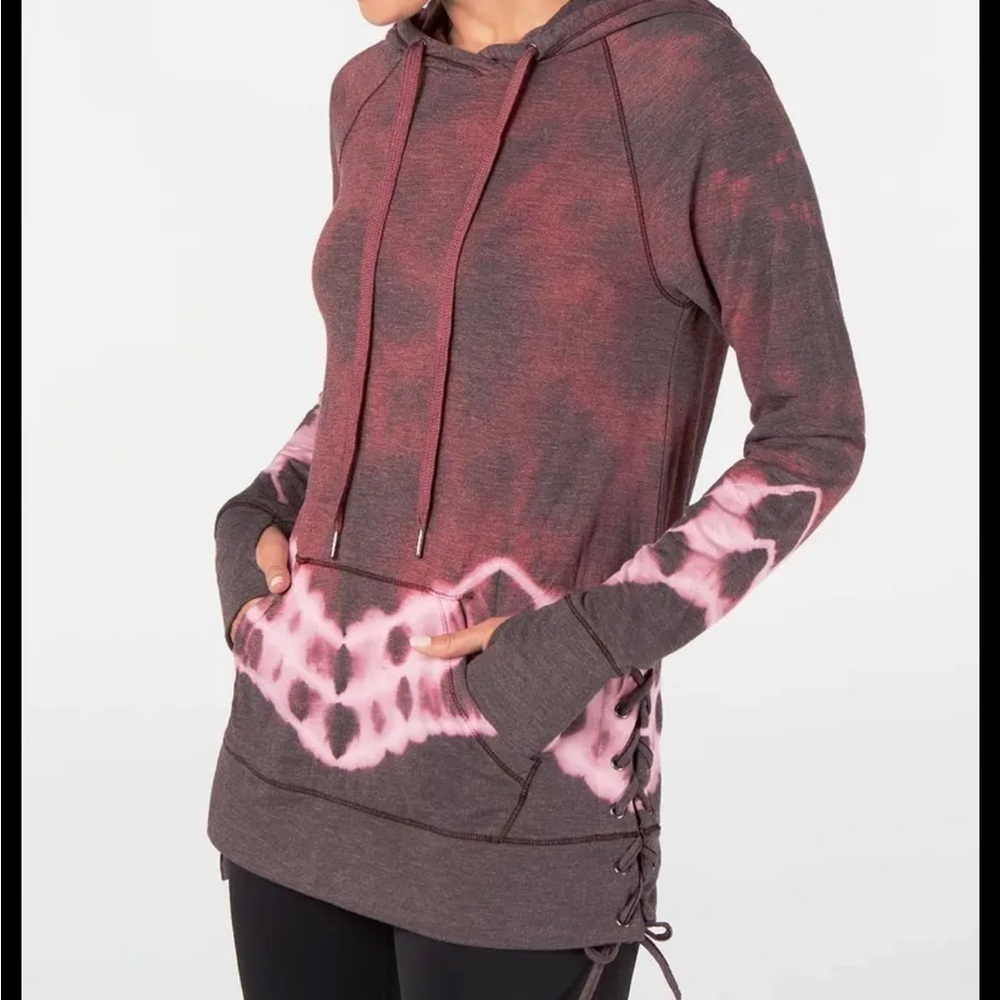 NWT Ideology Tie Dye Lace Up Hoodie
